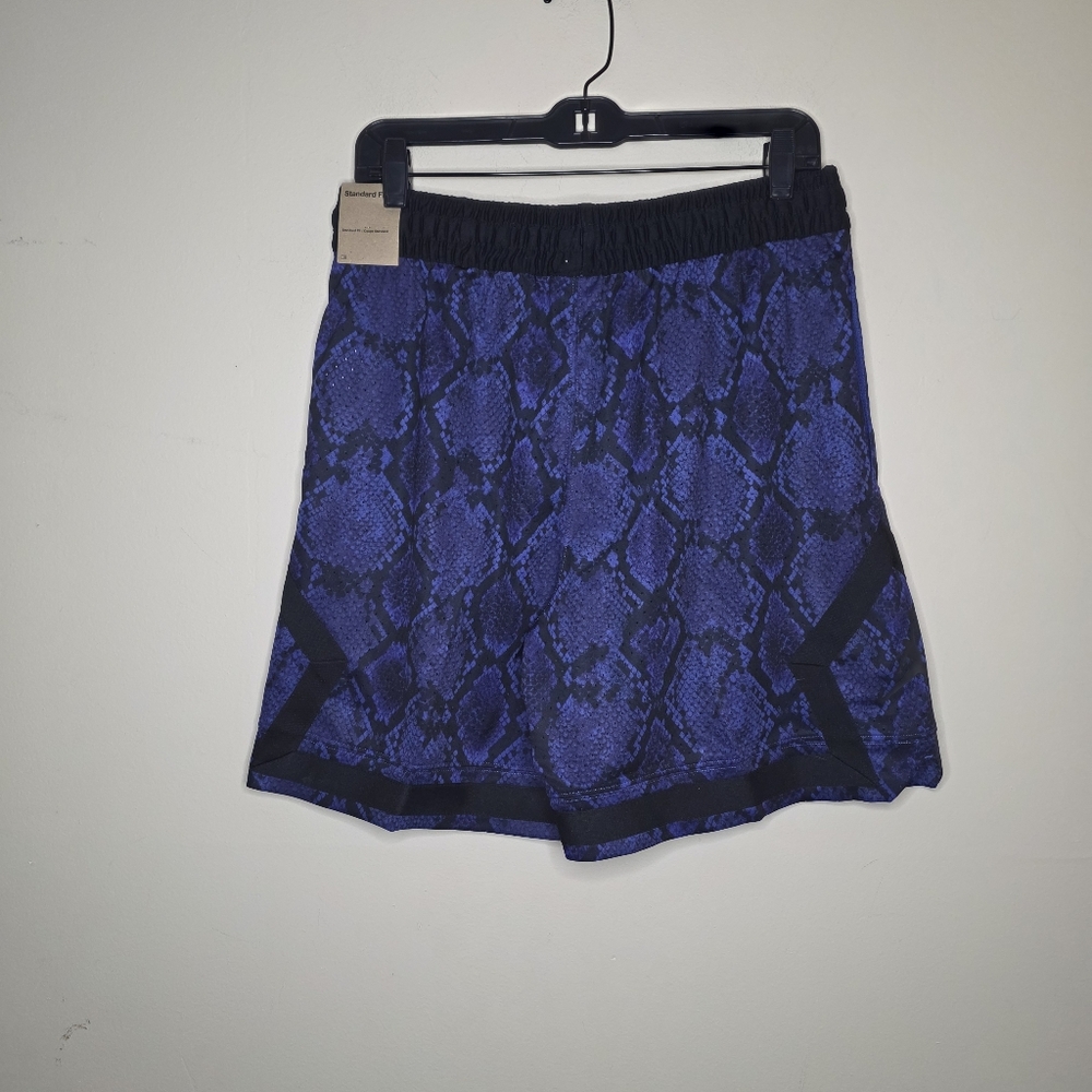 Nike Jordan Mens Dri-FIT Purple Black Snakepeint Mesh Diamond Shorts Size Medium - Picture 3 of 10